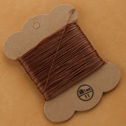 1mm/30meters Flat Waxed Polyester Thread For Leather Hand Sewing in 28 Colors