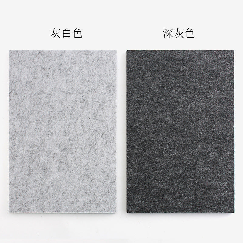 Felt mat sample set: light grey and dark grey rectangular pads