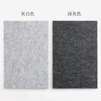 Felt mat sample set: light grey and dark grey rectangular pads