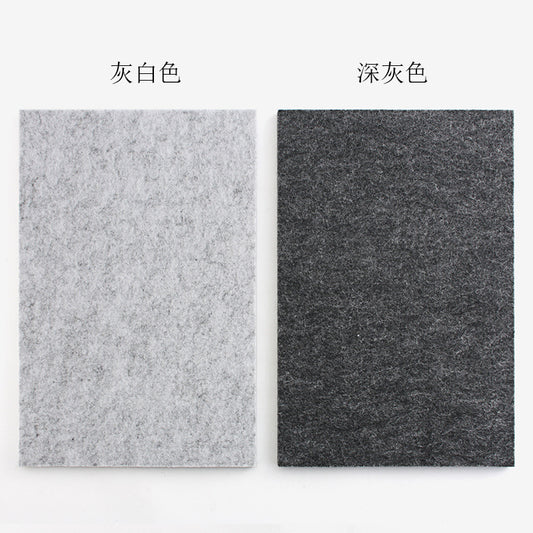 Felt mat sample set: light grey and dark grey rectangular pads