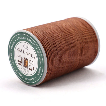 0.8mm / 90 Meters Flat Waxed Thread for Leather Sewing – 16-Strand Polyester Wax Cord, 90m Roll, High Strength Hand Stitching Thread