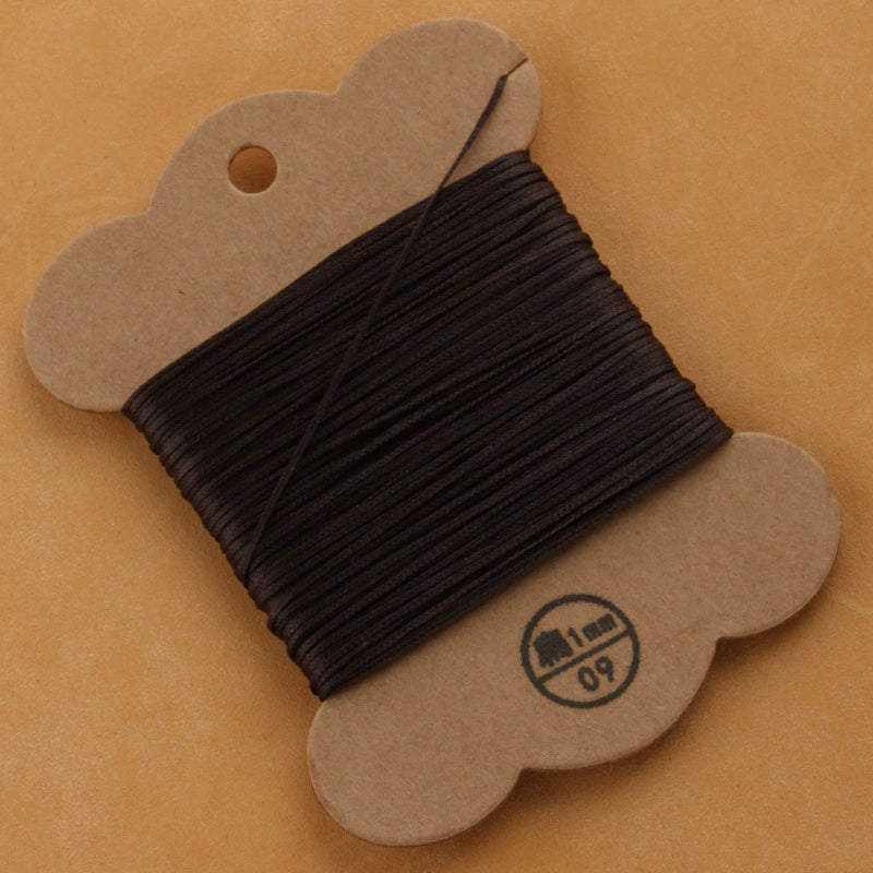 1mm/30meters Flat Waxed Polyester Thread For Leather Hand Sewing in 28 Colors