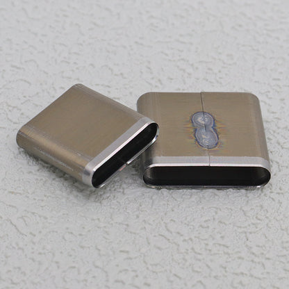 Leather slot punch die set pieces shown in side-by-side close-up view