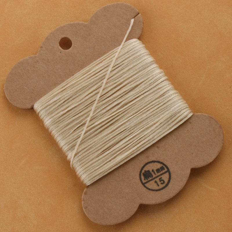 1mm/30meters Flat Waxed Polyester Thread For Leather Hand Sewing in 28 Colors