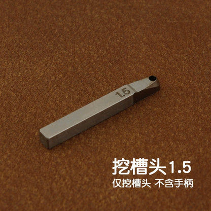 1.5mm trenching head insert for leather edge cutter, metal with punched tip