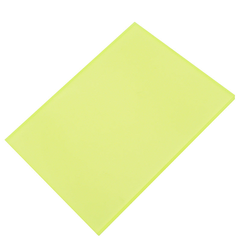 Light green punching pad board, smooth rectangular sheet with beveled edges