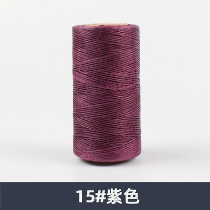 0.8mm / 260 Meters Flat 150D Polyester Waxed Thread For Sewing in 36 Colors