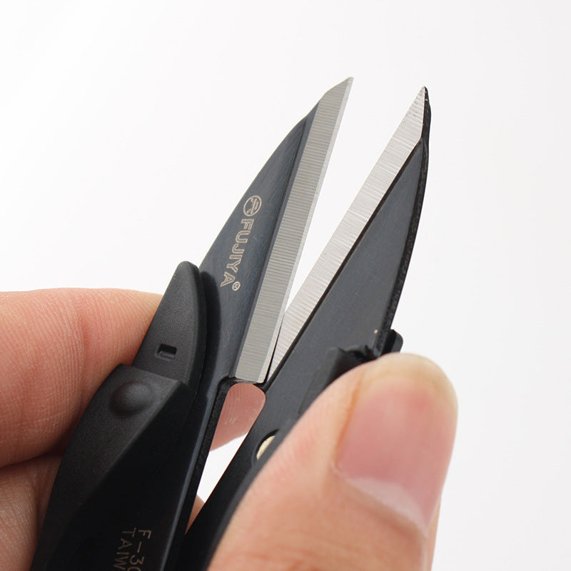 Made In Taiwan Spring Scissors 11cm SK-5 Carbon Steel Thread Snips – Professional Leather Craft & Sewing Shears, Sharp Spring-Loaded Design