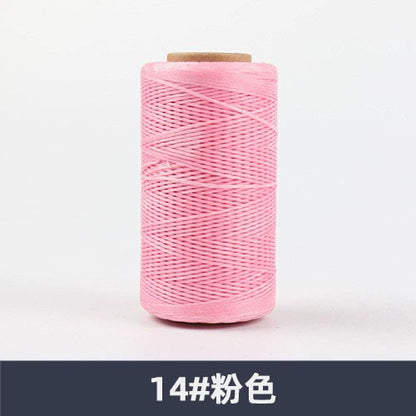 0.8mm / 260 Meters Flat 150D Polyester Waxed Thread For Sewing in 36 Colors