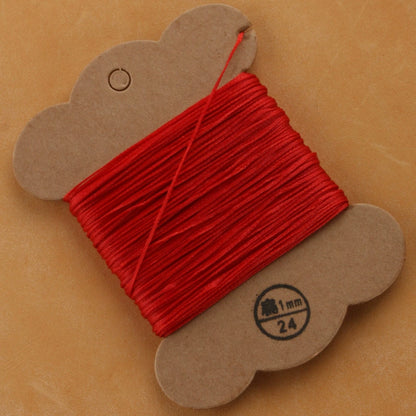 1mm/30meters Flat Waxed Polyester Thread For Leather Hand Sewing in 28 Colors
