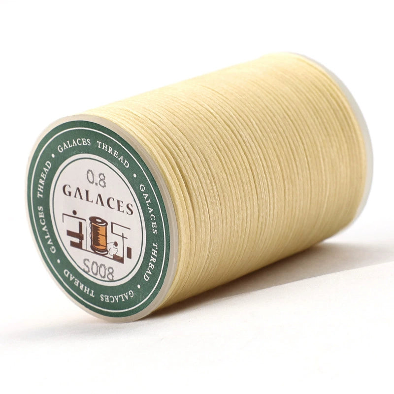 0.8mm / 90 Meters Flat Waxed Thread for Leather Sewing – 16-Strand Polyester Wax Cord, 90m Roll, High Strength Hand Stitching Thread