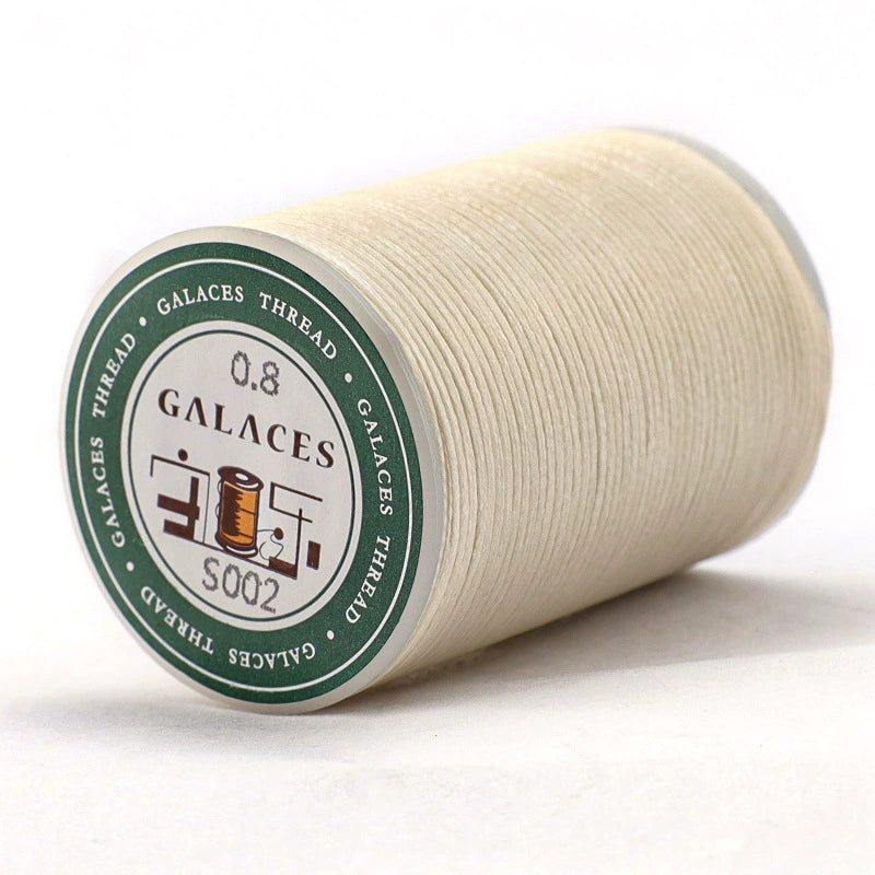 0.8mm / 90 Meters Flat Waxed Thread for Leather Sewing – 16-Strand Polyester Wax Cord, 90m Roll, High Strength Hand Stitching Thread