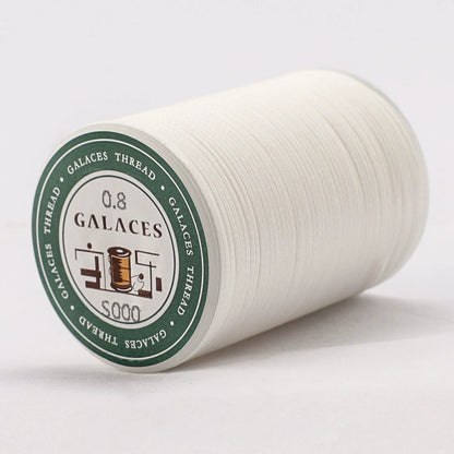 0.8mm / 90 Meters Flat Waxed Thread for Leather Sewing – 16-Strand Polyester Wax Cord, 90m Roll, High Strength Hand Stitching Thread