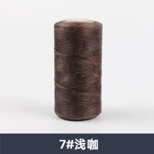 0.8mm / 260 Meters Flat 150D Polyester Waxed Thread For Sewing in 36 Colors