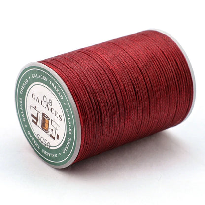 0.8mm / 90 Meters Flat Waxed Thread for Leather Sewing – 16-Strand Polyester Wax Cord, 90m Roll, High Strength Hand Stitching Thread