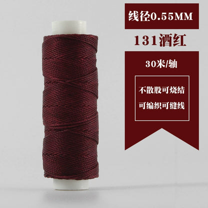 Small Spool Waxed Round Thread for Leathercraft Hand Sewing