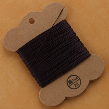 1mm/30meters Flat Waxed Polyester Thread For Leather Hand Sewing in 28 Colors