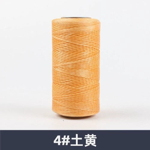 0.8mm / 260 Meters Flat 150D Polyester Waxed Thread For Sewing in 36 Colors