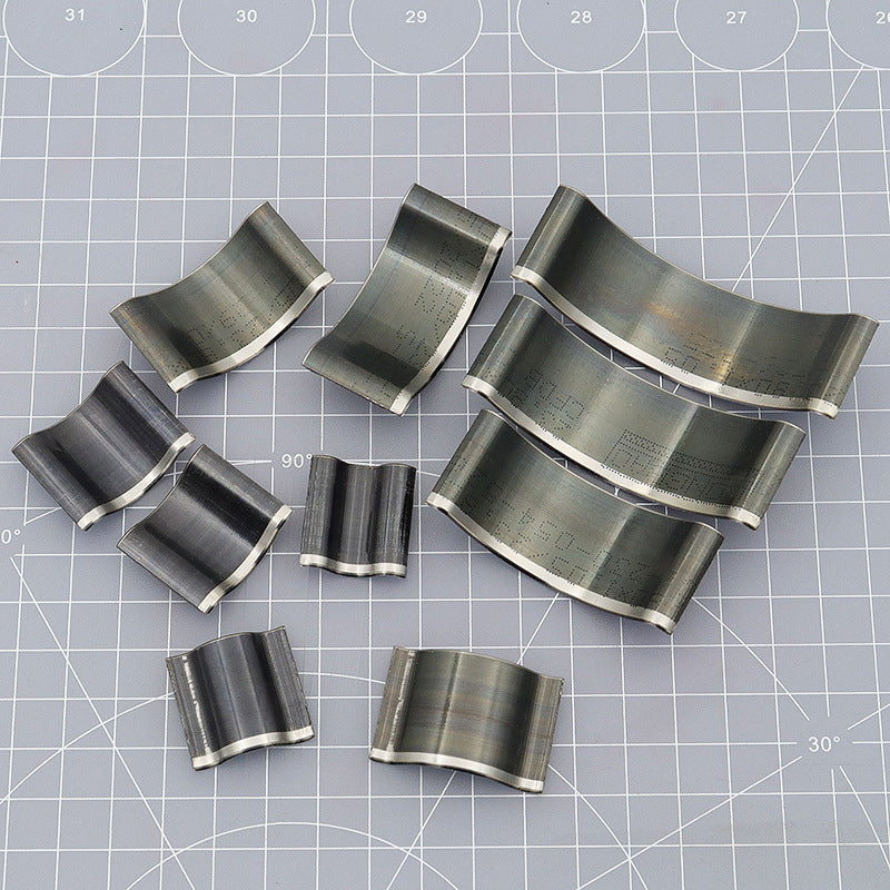 Steel corner rounding die punches set, curved cutters for leather corners, multiple sizes