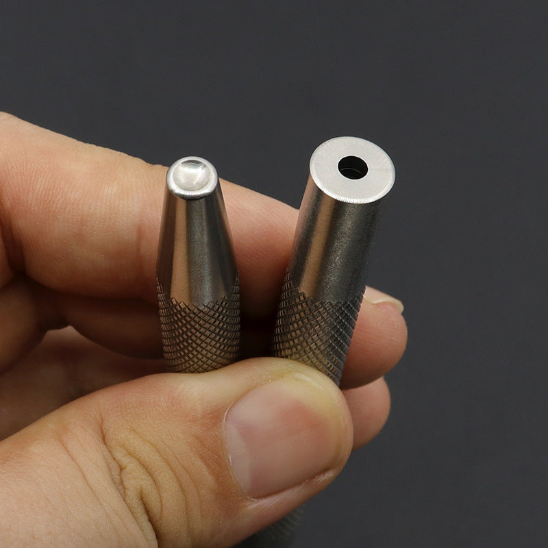 Meteorite Pattern Copper Rivet Setting Tool for DIY Handmade Leathercraft, No.9/No.12 American Rivet Sizes
