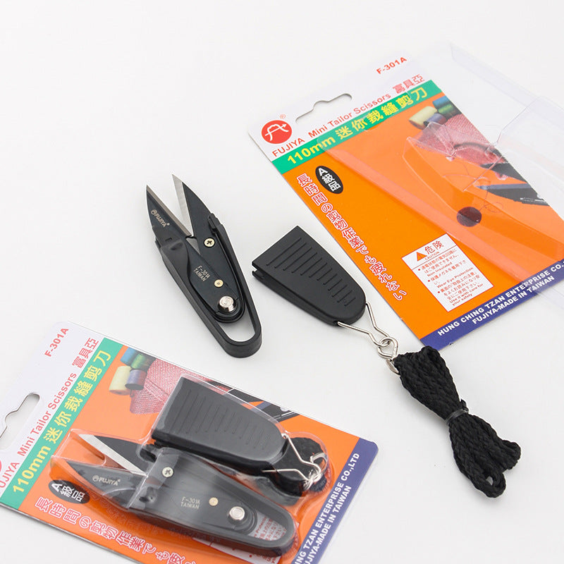 Made In Taiwan Spring Scissors 11cm SK-5 Carbon Steel Thread Snips – Professional Leather Craft & Sewing Shears, Sharp Spring-Loaded Design