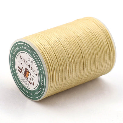 0.8mm / 90 Meters Flat Waxed Thread for Leather Sewing – 16-Strand Polyester Wax Cord, 90m Roll, High Strength Hand Stitching Thread