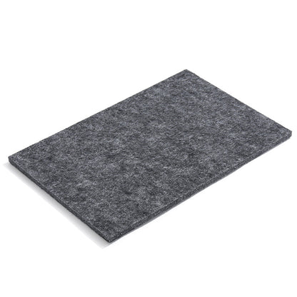 Dark grey felt mat pad, rectangular, for noise reduction