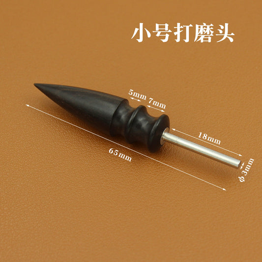 Sandalwood Leather Edge Burnishing Grinding Head – Small & Large Ebony Polishing Tips
