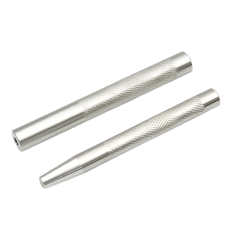 Meteorite Pattern Copper Rivet Setting Tool for DIY Handmade Leathercraft, No.9/No.12 American Rivet Sizes