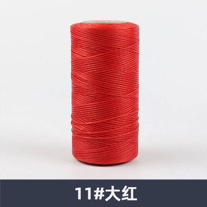 0.8mm / 260 Meters Flat 150D Polyester Waxed Thread For Sewing in 36 Colors