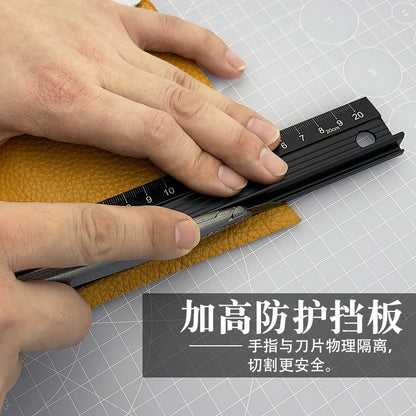 Aluminum Alloy Anti-Cut Protective Ruler – T-Type Safety Guide Ruler for Leather Cutting, DIY Handmade Crafts & Art Drawing (20/30/45/60cm)