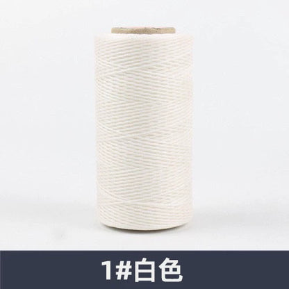 0.8mm / 260 Meters Flat 150D Polyester Waxed Thread For Sewing in 36 Colors