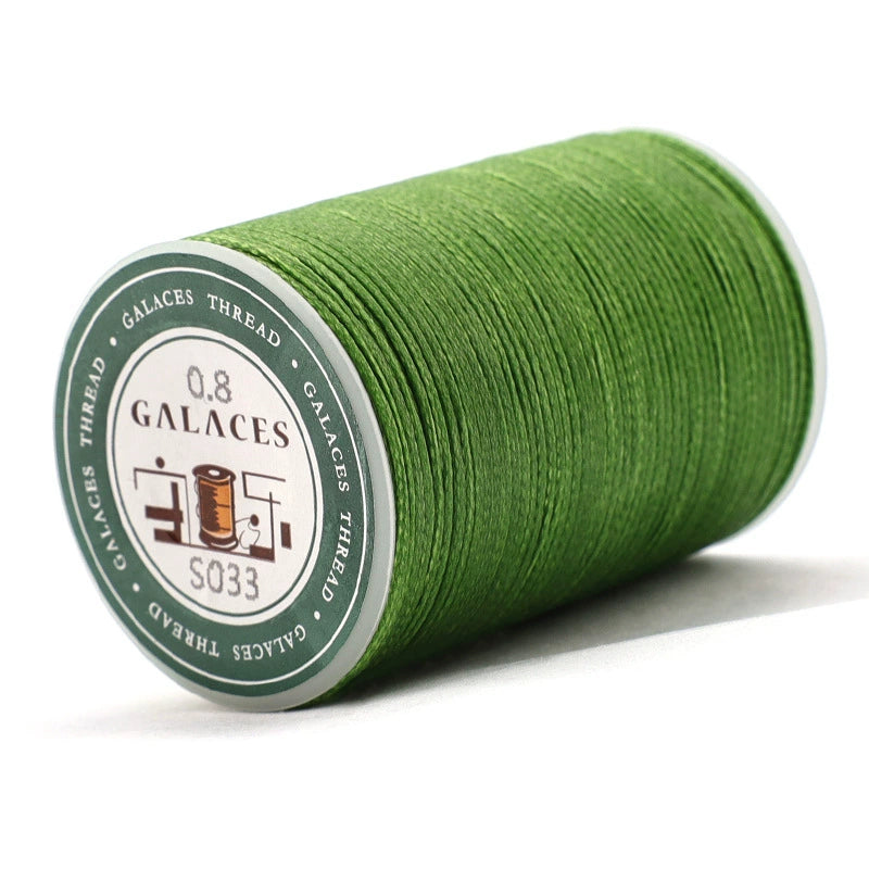 0.8mm / 90 Meters Flat Waxed Thread for Leather Sewing – 16-Strand Polyester Wax Cord, 90m Roll, High Strength Hand Stitching Thread