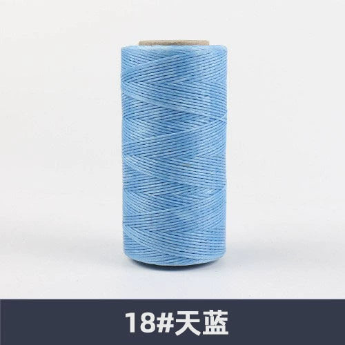 0.8mm / 260 Meters Flat 150D Polyester Waxed Thread For Sewing in 36 Colors