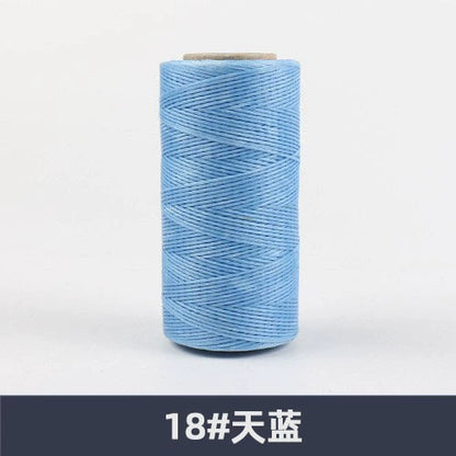 0.8mm / 260 Meters Flat 150D Polyester Waxed Thread For Sewing in 36 Colors