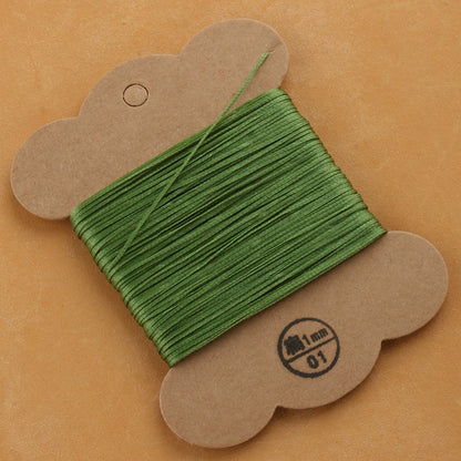 1mm/30meters Flat Waxed Polyester Thread For Leather Hand Sewing in 28 Colors