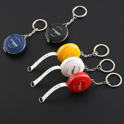 Mini Push-Button Auto-Retractable Soft Tape Measure Keychain – 150cm Flexible Cloth Ruler for Sewing, Tailoring & Body Measurements, Portable Measuring Tape