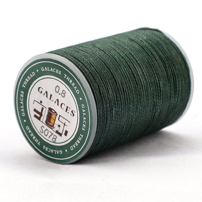 0.8mm / 90 Meters Flat Waxed Thread for Leather Sewing – 16-Strand Polyester Wax Cord, 90m Roll, High Strength Hand Stitching Thread