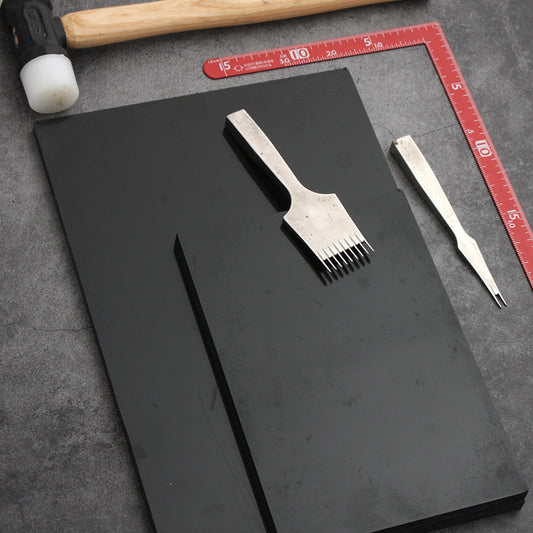 Black Nylon 10mm Cutting Mat & Backing Pad for Leather Stamping & Punching Tools