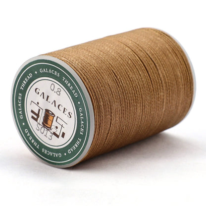 0.8mm / 90 Meters Flat Waxed Thread for Leather Sewing – 16-Strand Polyester Wax Cord, 90m Roll, High Strength Hand Stitching Thread