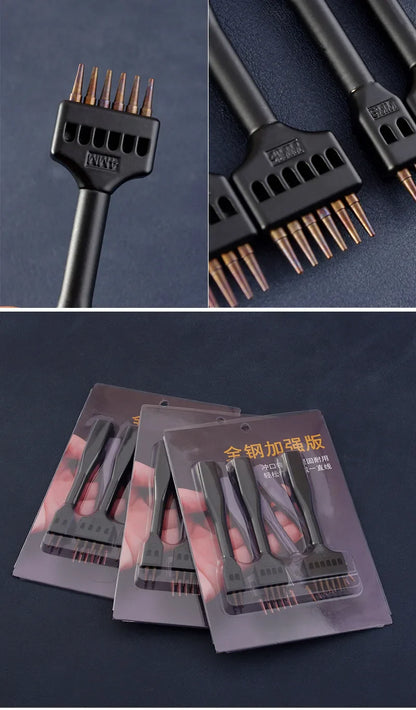 Premium Round Hole Punching Tool 3 Pcs Set For Leathercraft