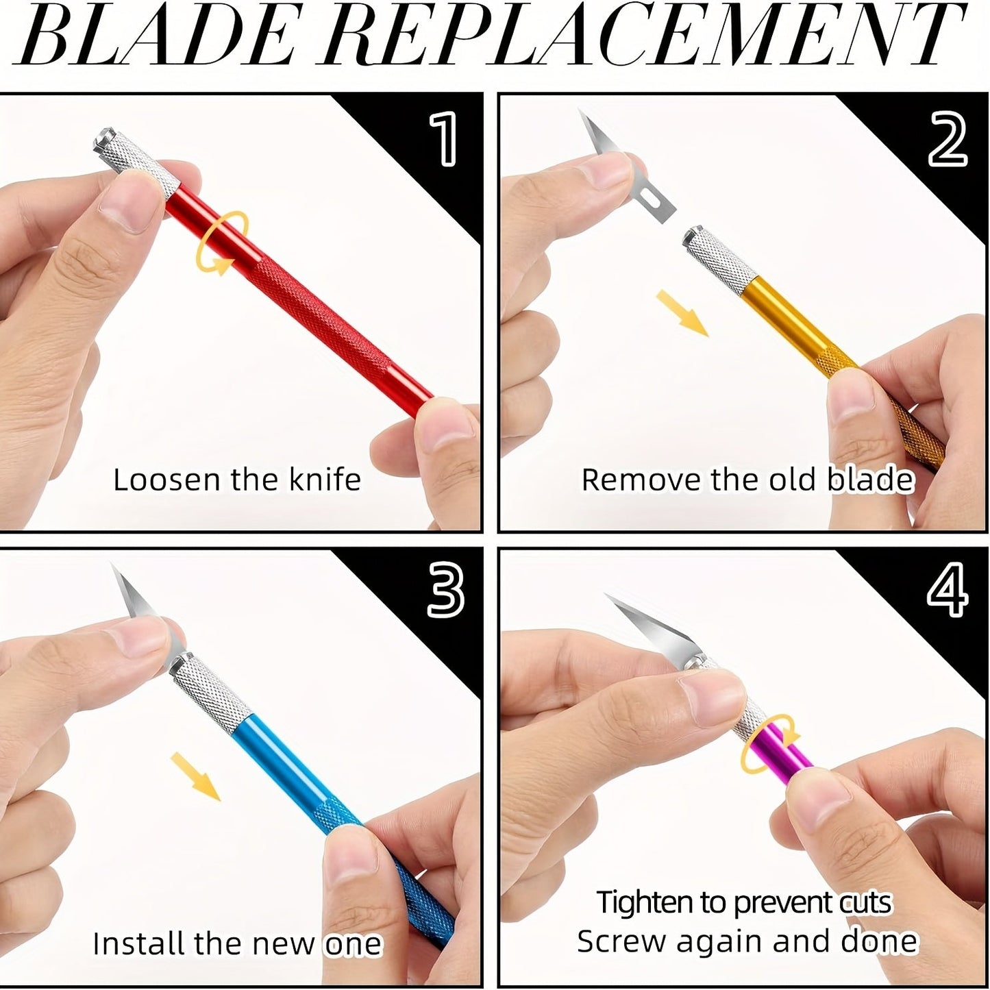 Precision Craft Knife for Leather Crafting With 5 Blades