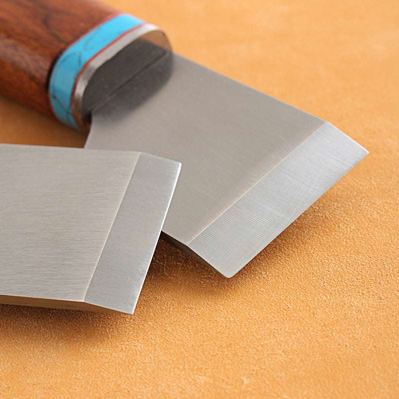 Sandalwood Leather Cutting Knife with High-Speed Steel Blade