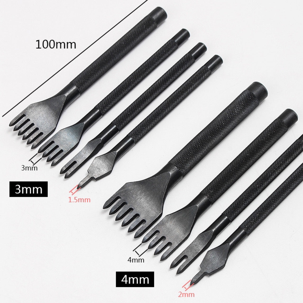 Round Handle Diamond Chisel Tool For Leather