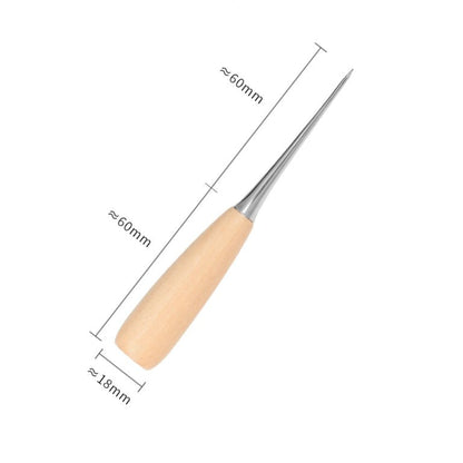 Wooden Handle Scratch Awl For Leather Crafting