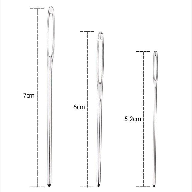 9 Pieces Large Eye Blunt Sewing Needles Set with Storage Bottle