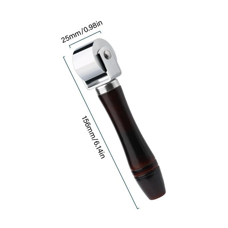 Roller Press with Wooden Handle For Leather