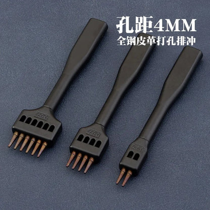 Premium Round Hole Punching Tool 3 Pcs Set For Leathercraft