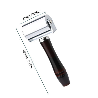 Roller Press with Wooden Handle For Leather