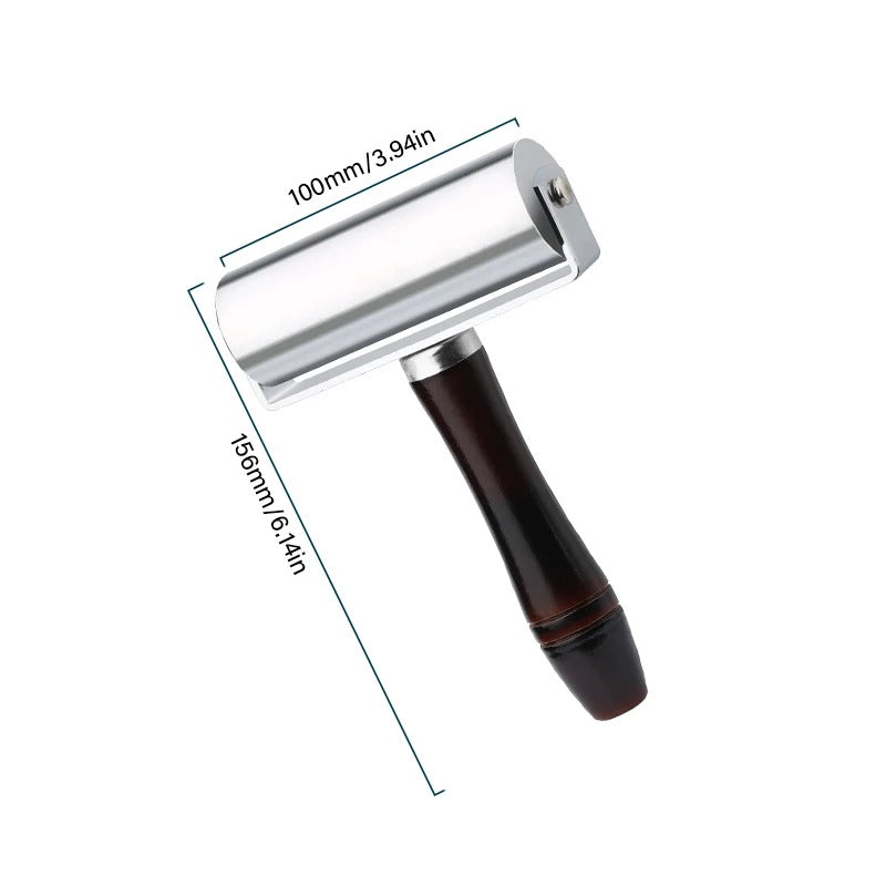 Roller Press with Wooden Handle For Leather